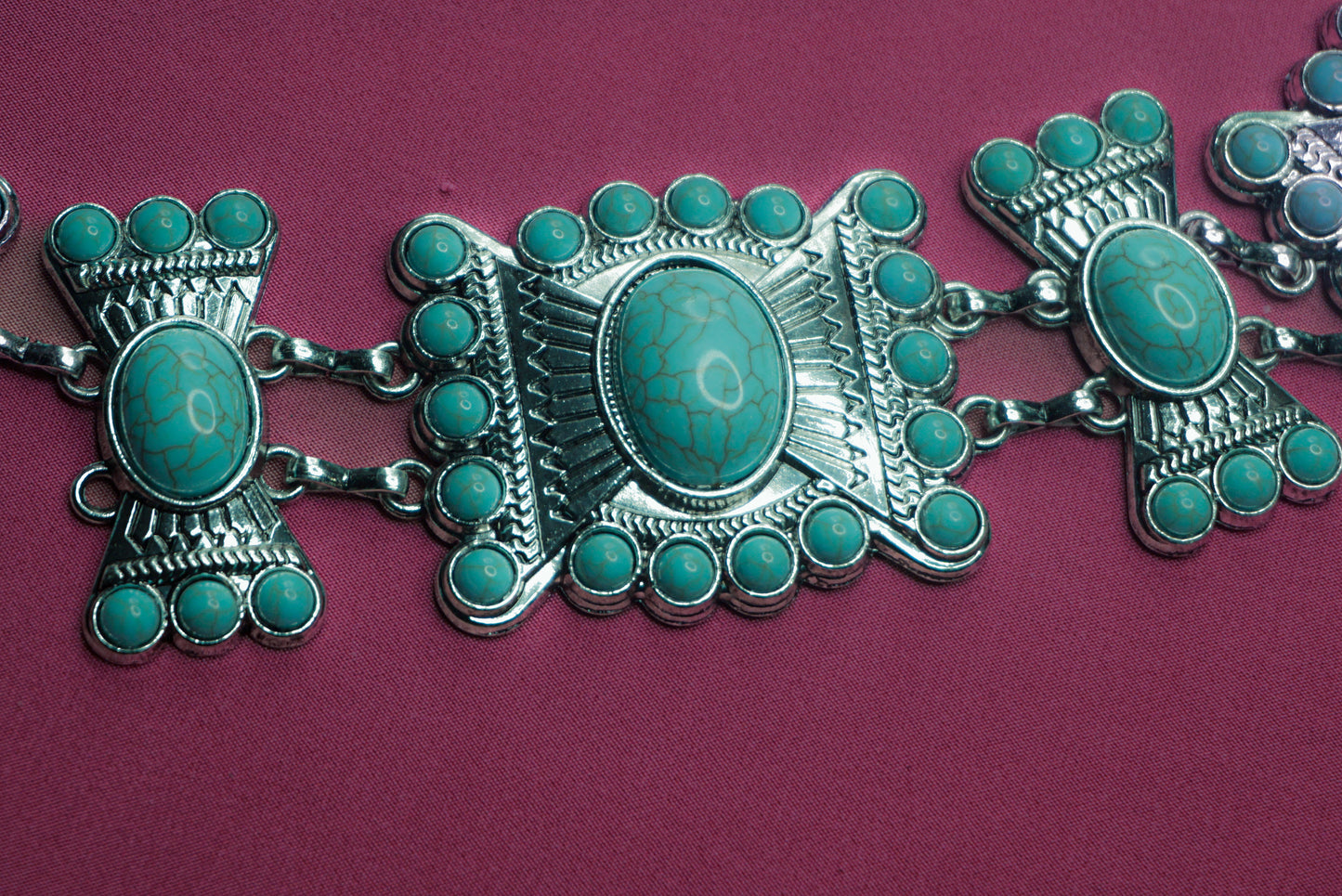 Chunky Turquoise Chain Belt