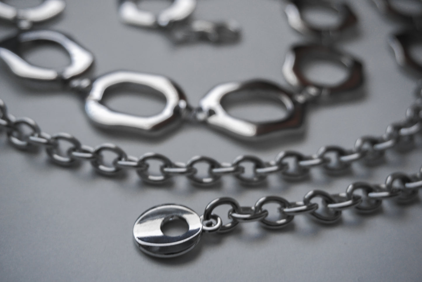 Hammered Oval Chain Belt