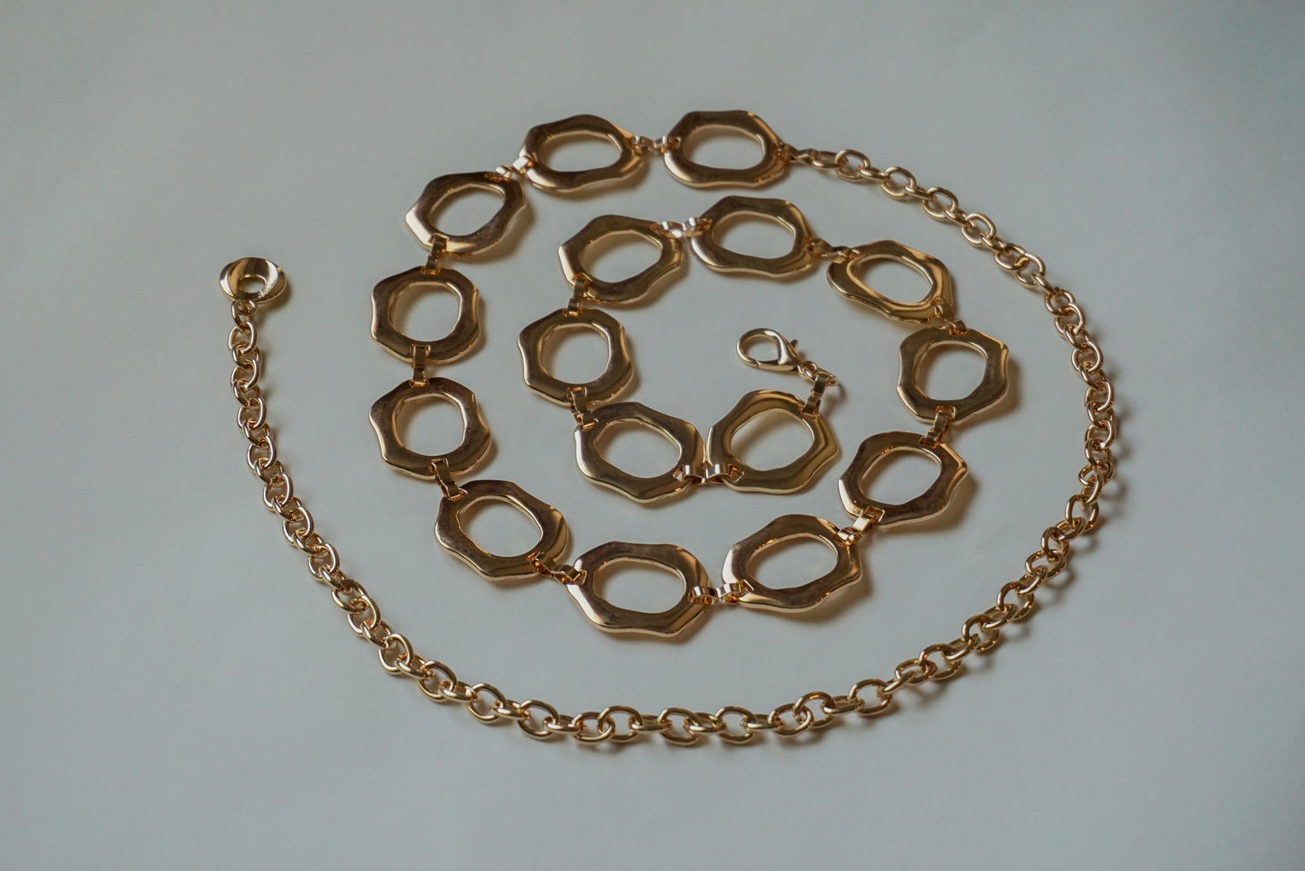 Hammered Oval Chain Belt