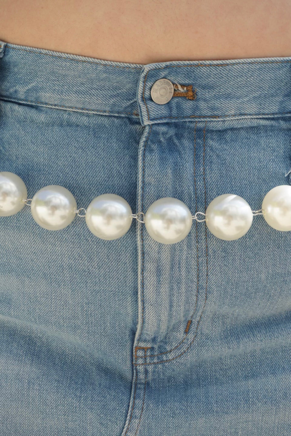 Siren’s Reign Pearl Chain Belt-Plus
