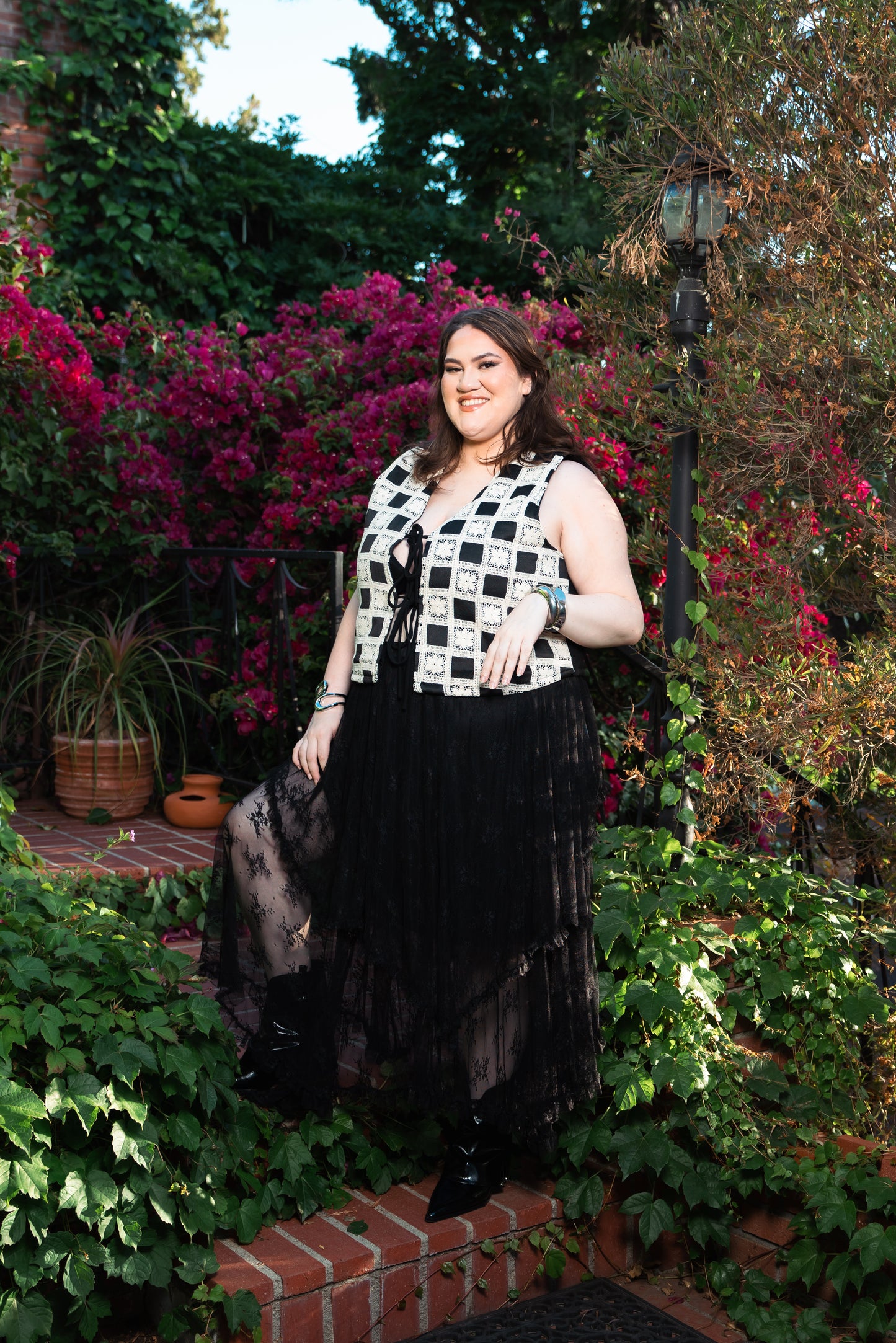 MIDNIGHT JARDIN SKIRT