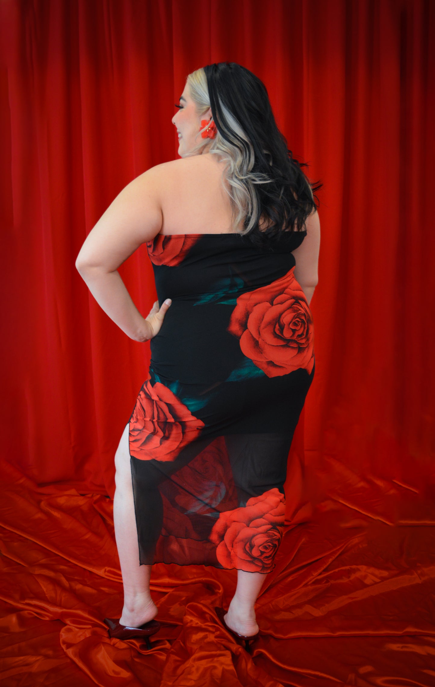 WISH U ROSES TUBE DRESS