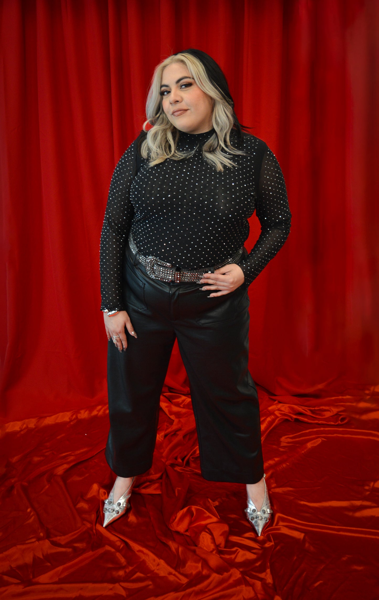 SHIMMER MESH TOP