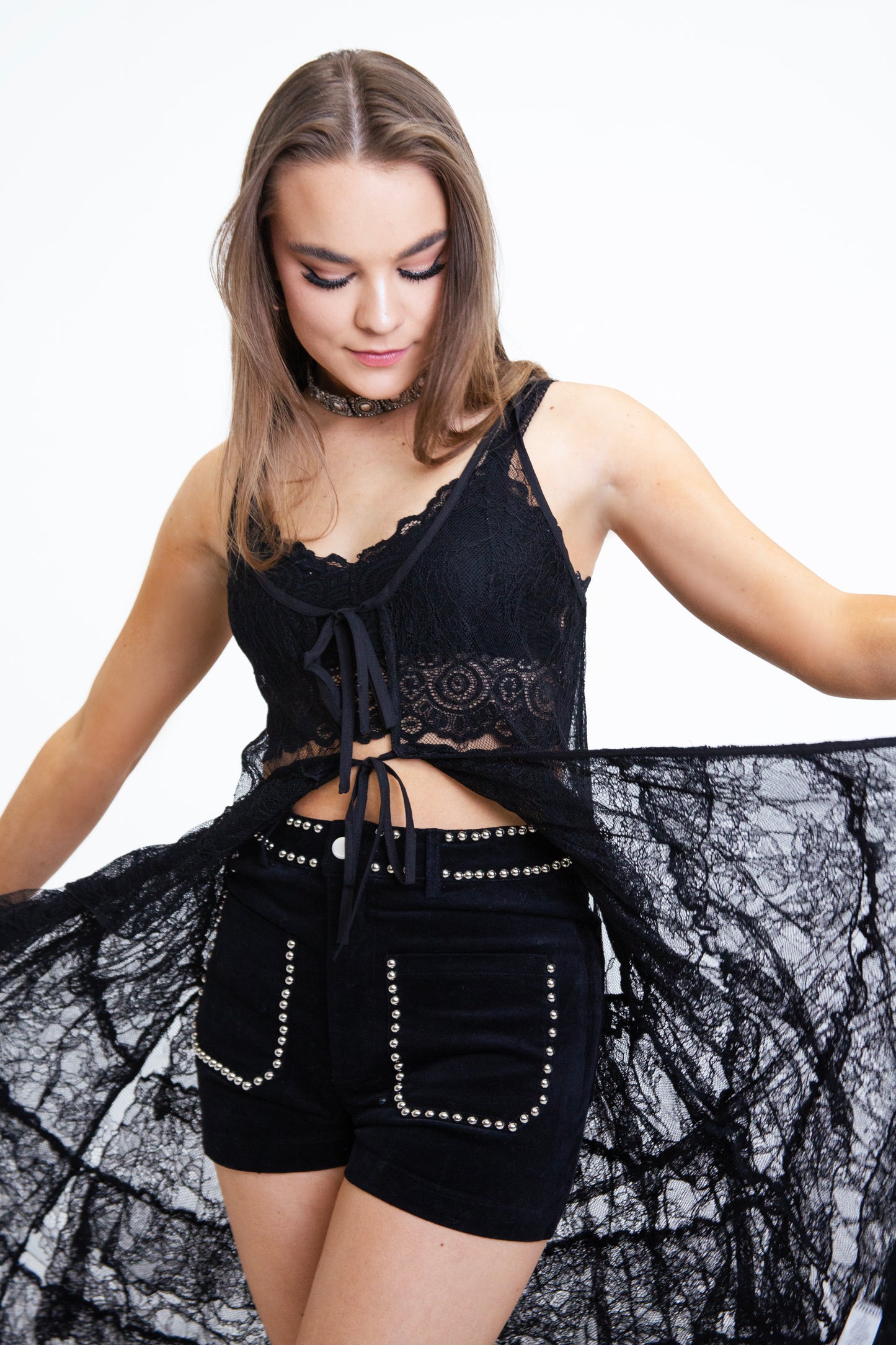 Midnight Lace Maxi Top