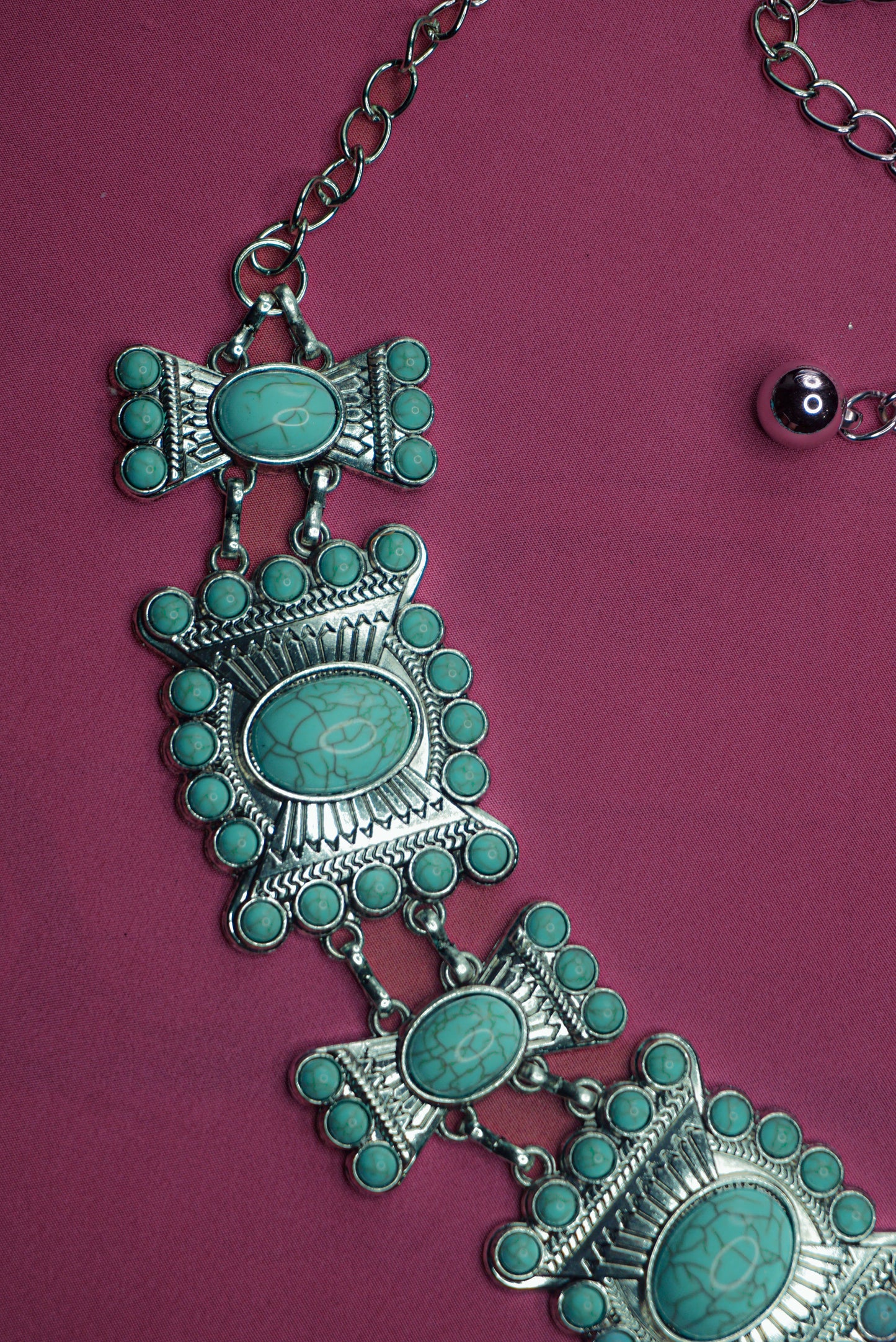 Chunky Turquoise Chain Belt