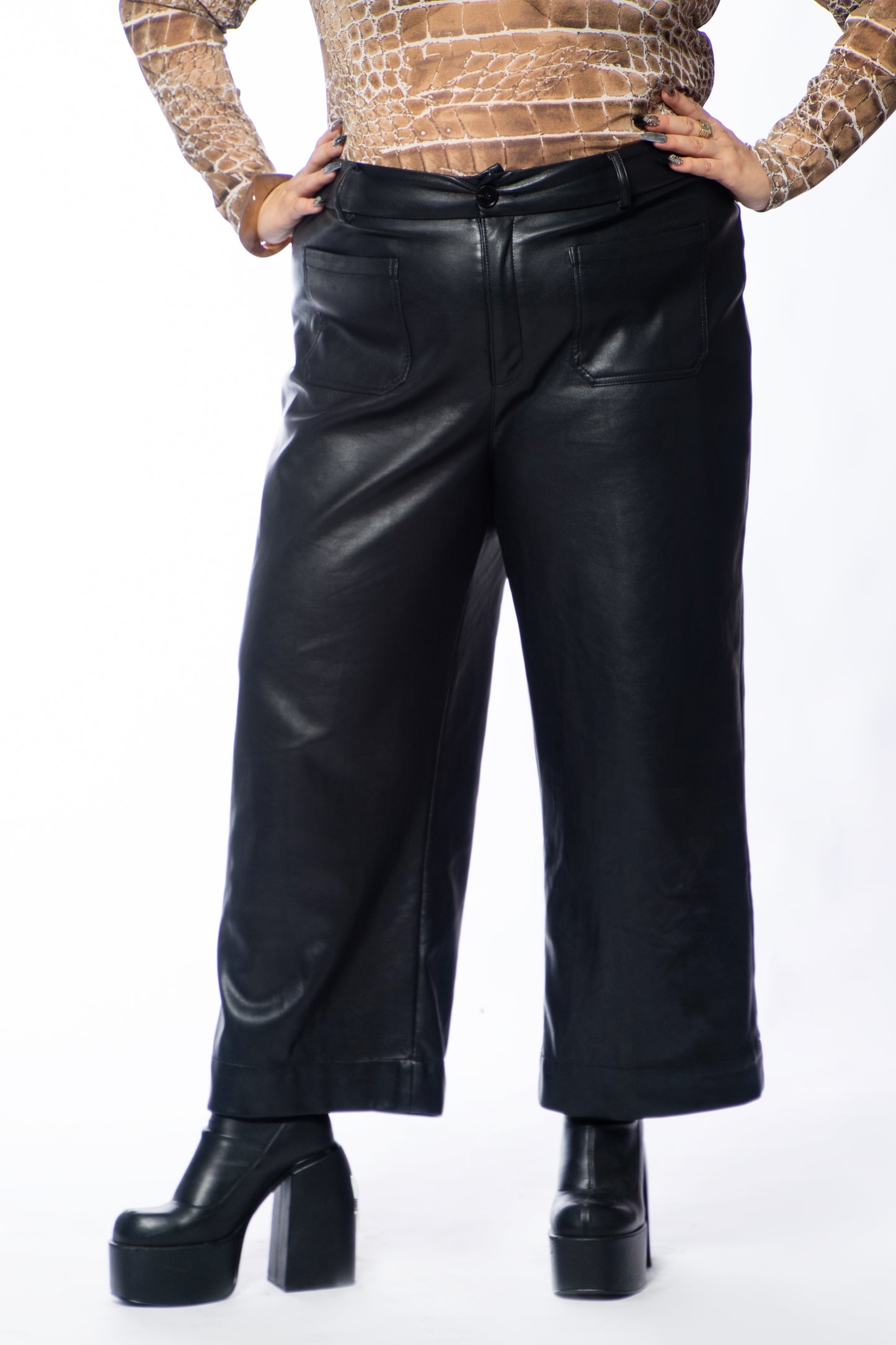 Midnight Leather Trouser