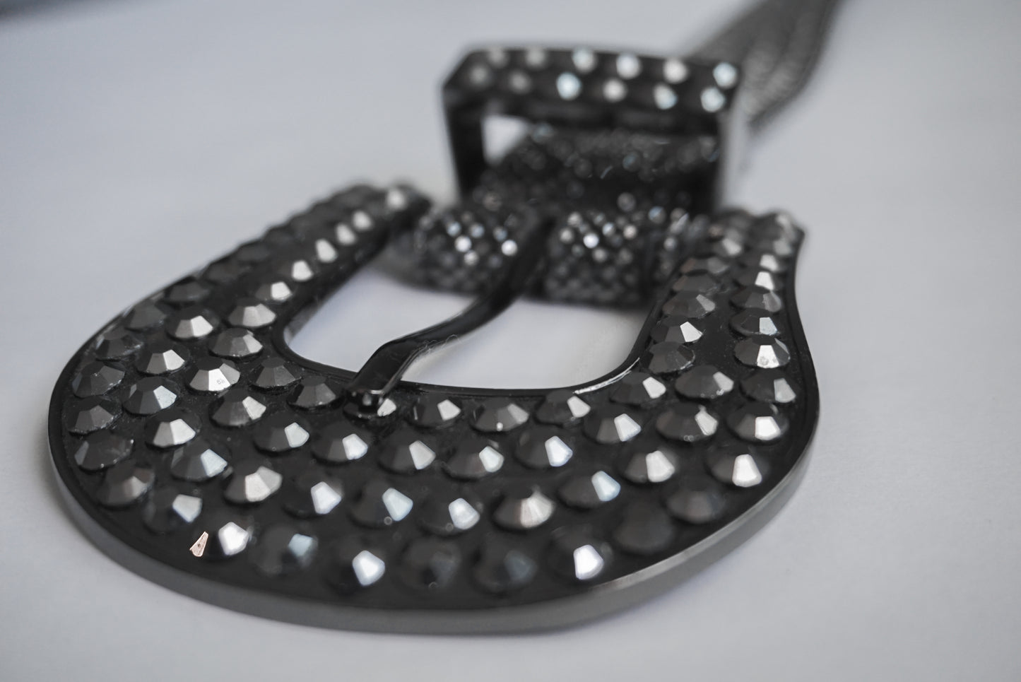 Black Charcoal Western Belt- Plus