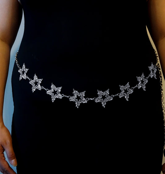 GLASS STAR CHAIN BELT