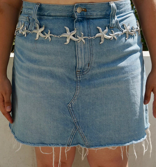 Silver Starfish Chain Belt