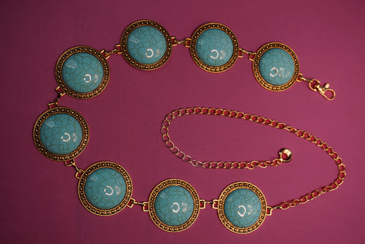 Turquoise Oasis Chain Belt