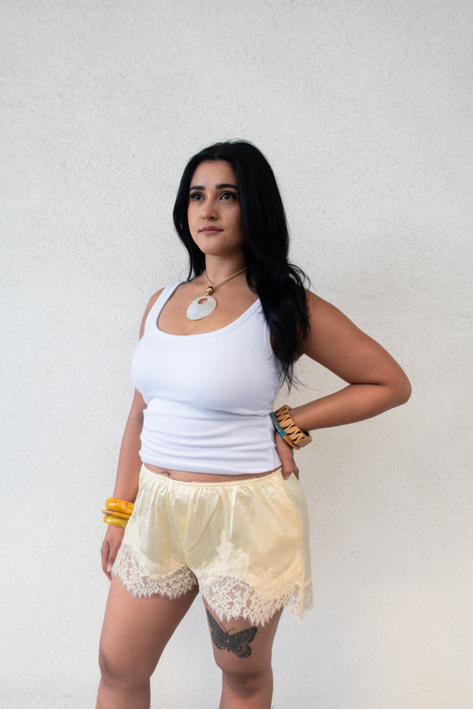 SUNKISSED LACE TRIM SHORTS