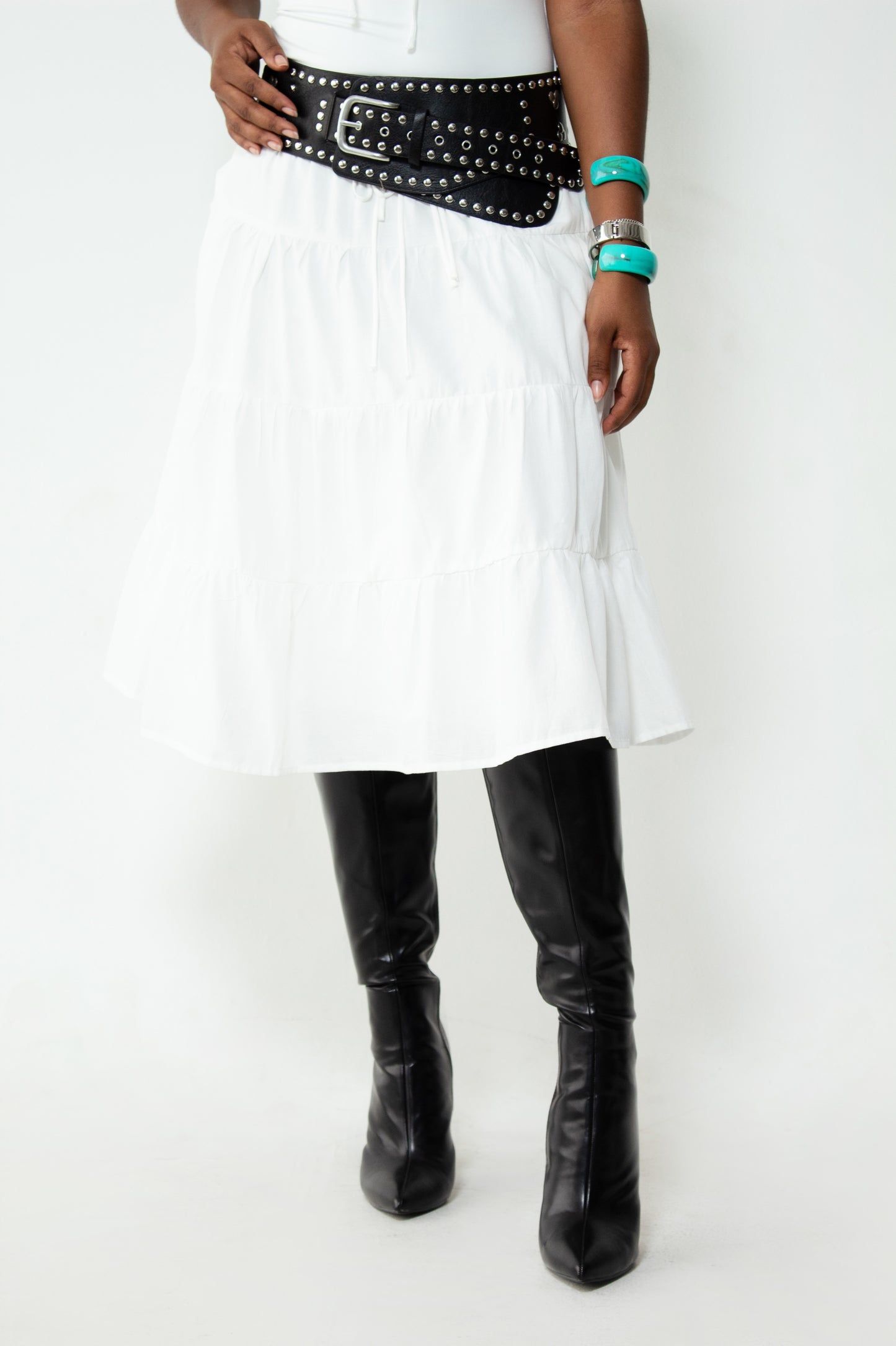 RUSTIC MIDI SKIRT