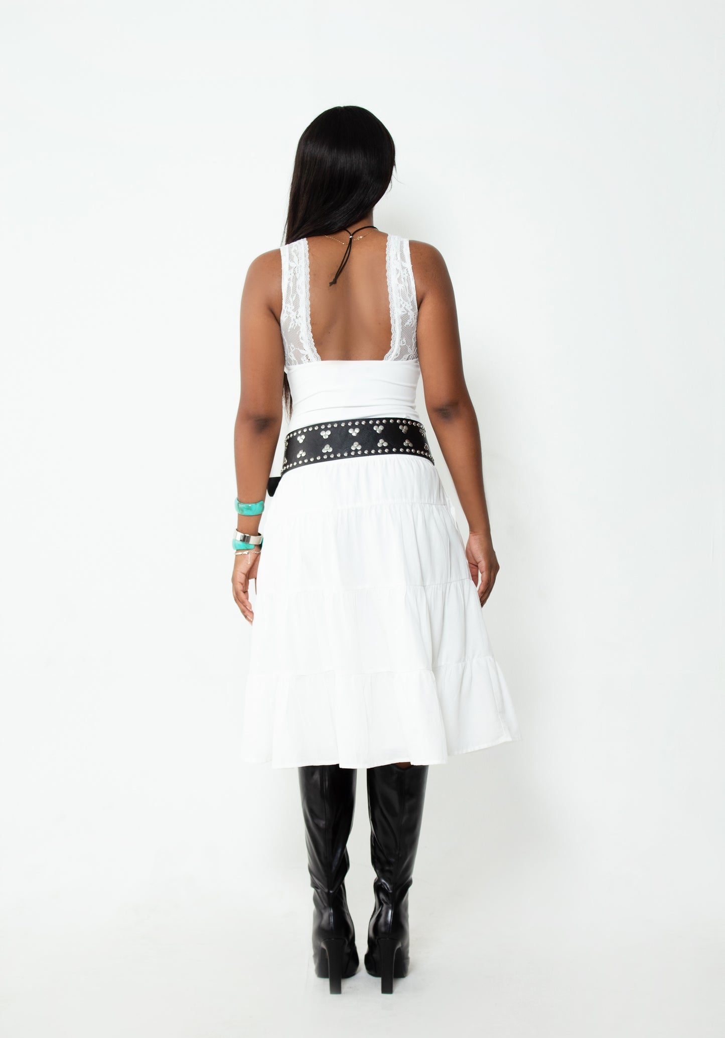RUSTIC MIDI SKIRT